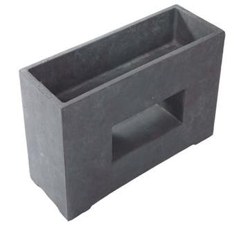 Plantenbak Fiberclay 75x27x52 cm Antraciet, Verzenden, Nieuw