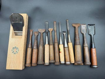Werkgereedschap Vintage - Japanse houtsnijgereedschappen -