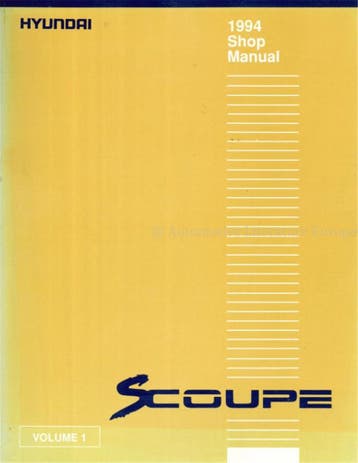 1994 HYUNDAI SCOUPE WERKPLAATSHANDBOEK ENGELS, Auto diversen, Handleidingen en Instructieboekjes