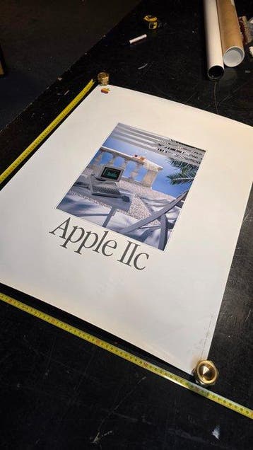 Vintage Apple IIc Promotional Poster - Macintosh, Nieuw