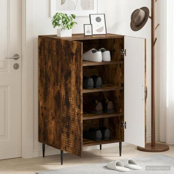 vidaXL Schoenenkast HAARLEM 59,5 x 39,5 x 89,5 cm Bewerkt, Verzenden, Nieuw