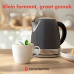 2dekans | KitchenBrothers Waterkoker - Elektrisch - 1 Liter, Witgoed en Apparatuur, Waterkokers, Ophalen of Verzenden, Zo goed als nieuw