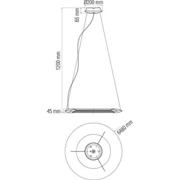 LED Hanglamp - Hangverlichting - Concepty - 41W - Natuurlijk, Huis en Inrichting, Lampen | Hanglampen, Ophalen of Verzenden, Nieuw