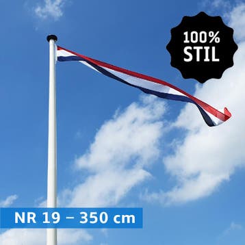 NR 19: Nederlandse wimpel 350 cm marineblauw 100% stil, Nieuw