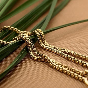 Gouden Venetiaanse schakelketting, Sieraden, Tassen en Uiterlijk, Kettingen, Ophalen of Verzenden, Gebruikt, Goud, Goud