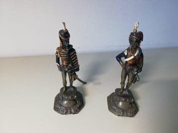 Militaire miniatuur beeldjes (2) - Zilver