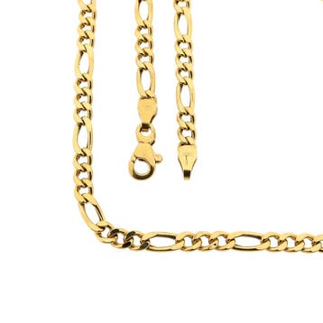 Gouden figaroschakel ketting van ASSOS; 14 karaat; 45 cm, Ophalen of Verzenden, Gebruikt, Goud, Goud