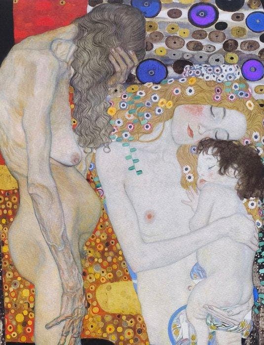 Gustav Klimt (1862–1918) (after) - The Three Ages of Woman,, Antiek en Kunst, Kunst | Tekeningen en Foto's