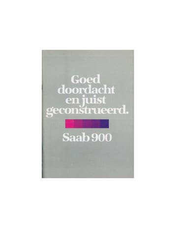 1980 SAAB 900 BROCHURE NEDERLANDS, Boeken, Nieuw, Author