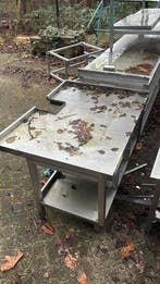 Groot RVS onderstel 112x85x78 bxdxh, Ophalen of Verzenden, Gebruikt