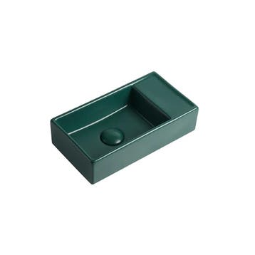 Fontein Ora 41x22x10cm mat groen inclusief afvoerplug rechts, Doe-het-zelf en Verbouw, Sanitair, Verzenden, Nieuw