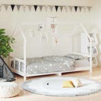 vidaXL Kinderbedframe 90x200 cm massief grenenhout wit, Kinderen en Baby's, Kinderkamer | Bedden, Verzenden, Nieuw