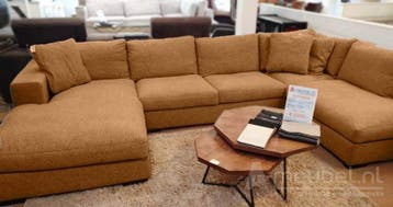 U-Bankstel Sloterdijk - loungebanken - Cognac, Nieuw, 150 cm of meer, Stof, 300 cm of meer