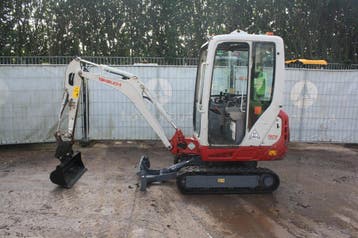 Veiling: Minigraver Takeuchi TB216 Diesel 11.5kW 2016, Ophalen, Graafmachine