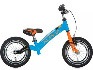 Alpina Brave J12 Blauw (Jongens, Loopfietsen), Kinderen en Baby's, Speelgoed | Buiten | Voertuigen en Loopfietsen, Ophalen of Verzenden