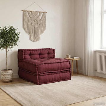 vidaXL Modulaire bankstel kastanjebruin 70x70x54 stof, Verzenden, Nieuw, Rood