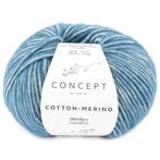 Katia Concept Cotton-Merino - 133 blauw - Katoen/Merino Ga, Ophalen of Verzenden, Nieuw