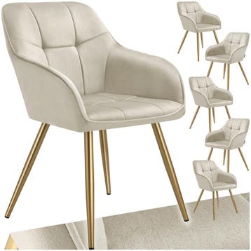 Eetkamerstoel Marilyn, fluweellook, gecapitonneerd, Huis en Inrichting, Stoelen, Verzenden, Nieuw