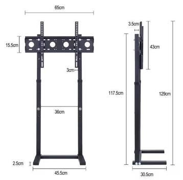 Hoge TV Vloerstandaard 32-65 inch Verstelbaar, Verzenden, Nieuw