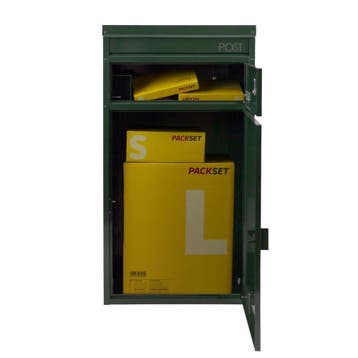 SafePost 65 brievenbus met pakketvak staal - groen, Verzenden, Nieuw