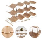 Houten Wijnrek 2/3-Laags – Golvend Design Flessenopslag, Huis en Inrichting, Woonaccessoires | Wijnrekken, Verzenden, Nieuw