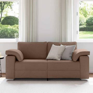 vidaXL Loveseat Bruin 180 cm Stof, Verzenden, Nieuw, Stof, 150 tot 200 cm