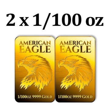 2 x 1/100 Troy Ounce - Goud .999 - European Mint, Estonia, 2