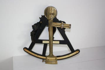 Sextant - Ebbenhout - Hughes London - Uniek ebbenhouten