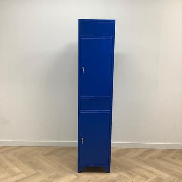 metalen wasgoed kast, 2 vaks met sleutels (hxbxd) 190x42x50, Ophalen of Verzenden, Gebruikt