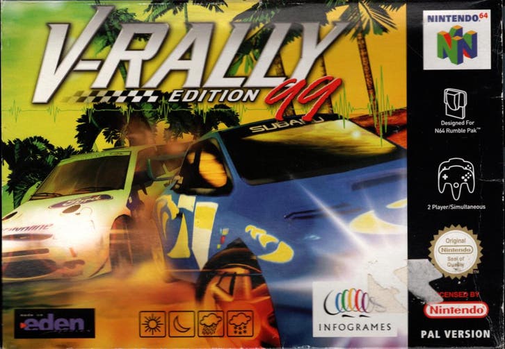 N64 V-Rally 99 (In doos), Spelcomputers en Games, Spelcomputers | Nintendo 64, Zo goed als nieuw, Verzenden