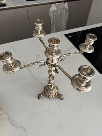 Kandelaber - .800 zilver - Kandelaar van 800 zilver, Antiek en Kunst