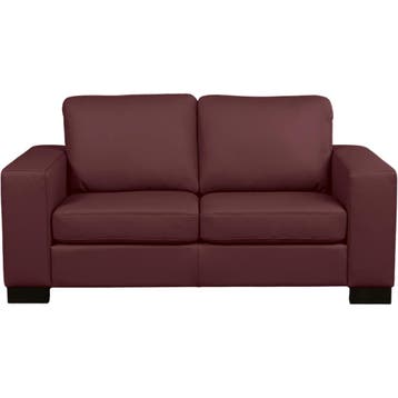 Leren bank Enjoy - 2 zits - Toledo Bordeaux (donkerrood) -, 150 tot 200 cm, Nieuw, Ophalen of Verzenden, Rechte bank
