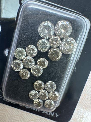 20 pcs Diamant (Natuurlijk) - 2.18 ct - Rond - H, I, J, G -, Sieraden, Tassen en Uiterlijk, Edelstenen, Nieuw