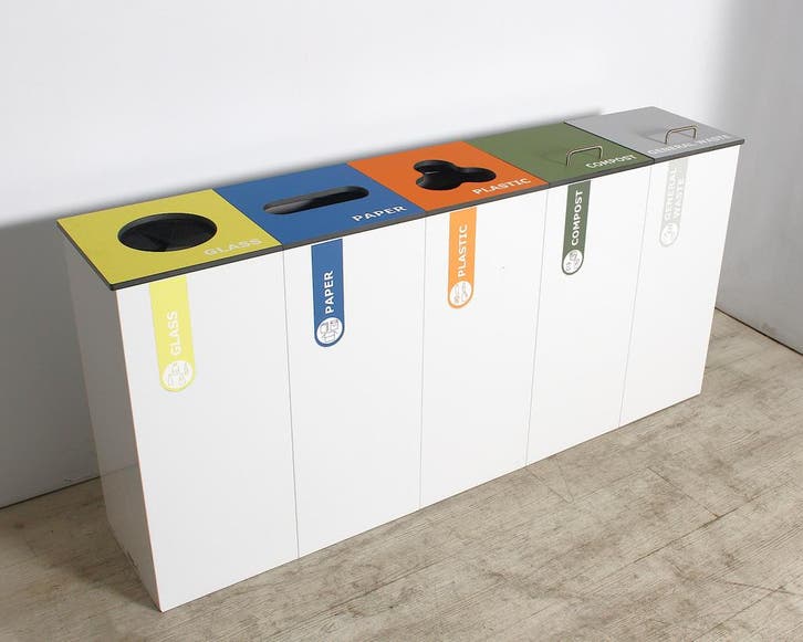 Herena Variobin met 5 modules, 72x151x31cm, afvalscheidin..., Zakelijke goederen, Kantoor en Winkelinrichting | Kantoormeubilair en Inrichting