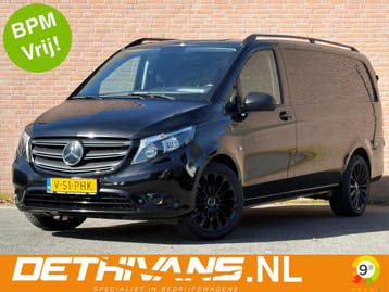 Zakelijke Lease |  Mercedes-Benz Vito 114CDI 136PK Lang 9G-T, Automaat, Stof, Gebruikt, Zwart