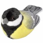 Pluche koolmees vogel knuffel 14 cm - Knuffel vogels, Verzenden, Nieuw