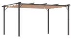 Paviljoen 3x4m met Stoffen Dak en Alu Frame Grijs/Bruin, Verzenden, Nieuw
