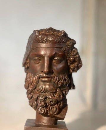 sculptuur, Classical Bacchus (Dionysus) Bust - 20 cm - Koud, Antiek en Kunst