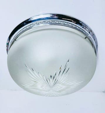 Plafondlamp - Metaal, Glas - Plafondlamp 38,5 cm