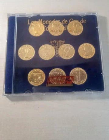 Munten FC Barcelona 24k goud trofeeën, Nieuw