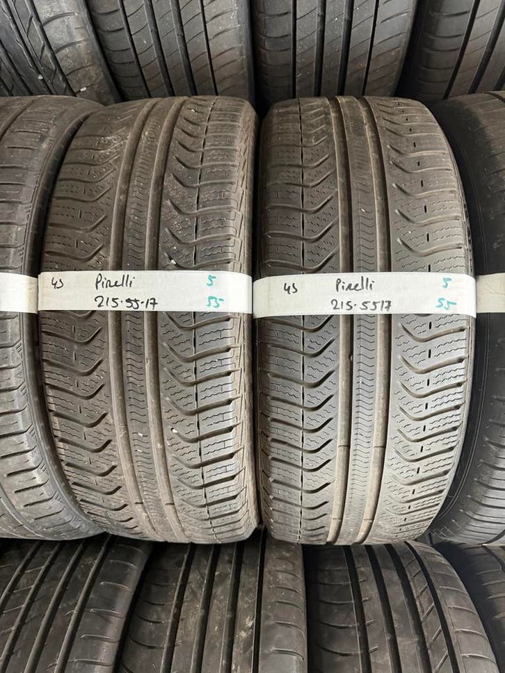 215-55-17 Pirelli ALL SEASON 5mm Incl Montage 215 55 17, Auto-onderdelen, Banden en Velgen, 17 inch, All Season, 215 mm, Personenwagen