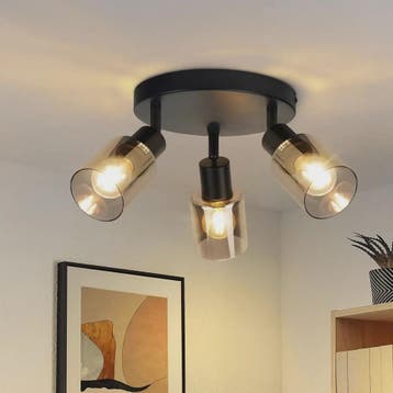 Zwarte Plafondspot 3-Lichts - Vintage Retro Industriële Stij, Huis en Inrichting, Verzenden, Nieuw