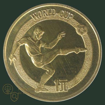 China. 1 Yuan 1982 (FIFA World Cup, Spain) (Zonder