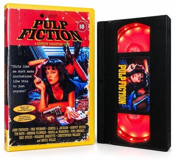 Pulp Fiction, VHS LED Lamp - Uma Thurman / Quentin Tarantino, Nieuw