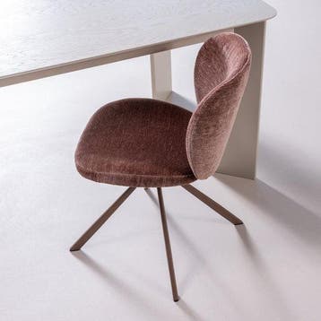WOOOD Femke Eetkamerstoelen - Chenille Stof - Bruin- Set, Verzenden, Nieuw