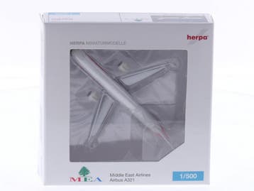 Schaal 1:500 Herpa 515818 Airbus A321 MEA - Middle East A..., Ophalen of Verzenden, Zo goed als nieuw