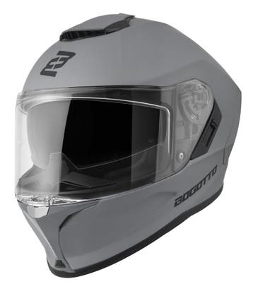 Bogotto Phantom Zwart Grijs Fiberglas Integraalhelm, Motoren, Integraalhelm, Nieuw met kaartje, Overige merken, Heren