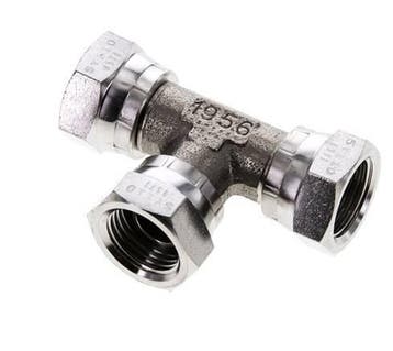 T-koppeling G1/2 Binnendraad RVS Hydrauliek 300bar, Verzenden, Nieuw