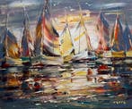 Janusz Kik (1956) - Régate De Vieux Bateaux, Antiek en Kunst, Kunst | Schilderijen | Klassiek