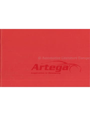 2009 ARTEGA GT BROCHURE DUITS | ENGELS, Nieuw, Author